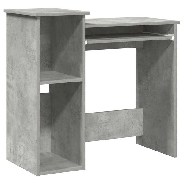 vidaXL Desk Concrete grey Engineered wood Small Desk Rectangular