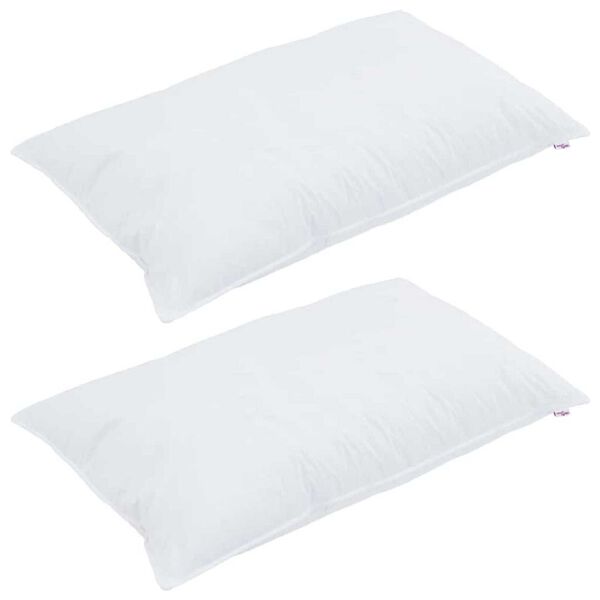 vidaXL Pillow with Pillow 2 pcs White 15.75 x 31.50 in Cotton