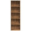 vidaXL Bookcase Artisan oak Engineered wood 23.6x11.8x74.4 in Bookcase