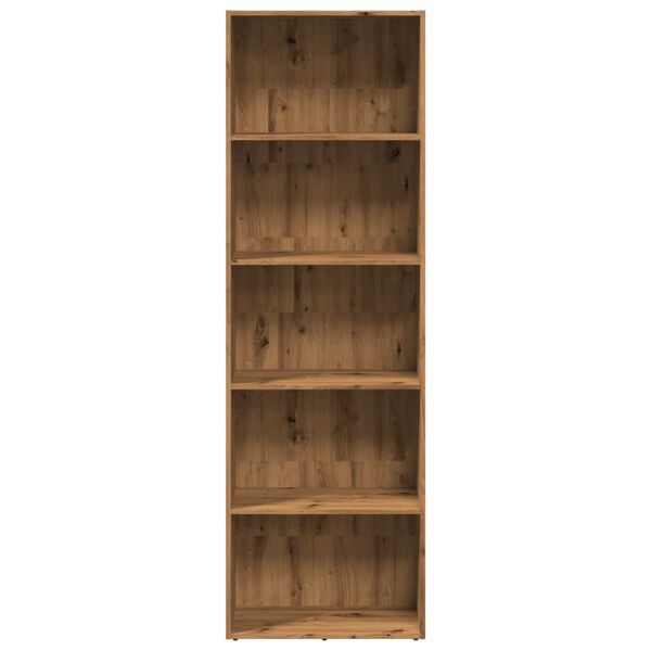 vidaXL Bookcase Artisan oak Engineered wood 23.6x11.8x74.4 in Bookcase