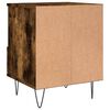 vidaXL Bedside Cabinet Smoked Oak Engineered Wood, Metal Small