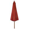 vidaXL Garden Parasol Terracotta Polyester, Laminated Bamboo, Hardwood