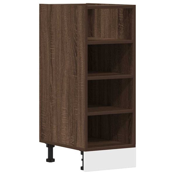 vidaXL Bottom Cabinet Brown oak Engineered wood 30x44.5x81.5 cm