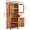 vidaXL Highboard Light brown Solid acacia wood, glass Rustic Highboard