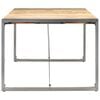 vidaXL Dining Table Brown and Grey Solid Rough Mango Wood, Steel