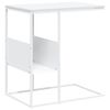 vidaXL Side Table White 21.7"x14.2"x23.4" Engineered Wood