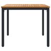 vidaXL Outdoor Table Natural and Black 35.43 x 35.43 x 29.53 in