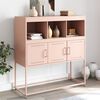 vidaXL Sideboard Pink Cold-Rolled Steel Medium Sideboard Rectangular