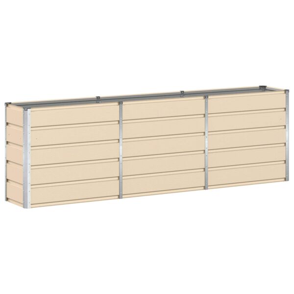 vidaXL Planter Ivory 160 x 40 x 75 cm Steel