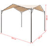 vidaXL Gazebo Beige Steel 9.8 x 9.8 ft Foldable Gazebo Rectangular