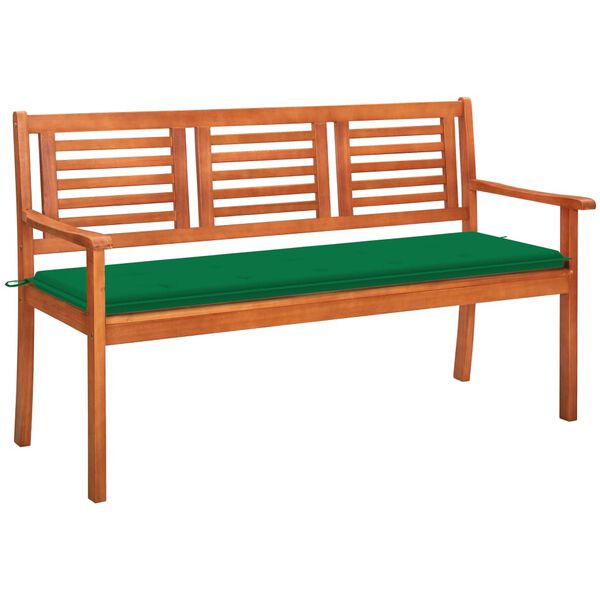 vidaXL Bench Eucalyptus Wood Solid Eucalyptus Wood 59.1 in wide