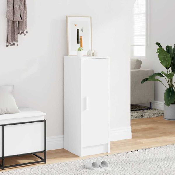 vidaXL Shoe Cabinet White Engineered wood Compact Shoe Cabinet