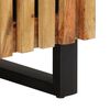 vidaXL TV Cabinet Wooden and black steel Solid acacia wood, steel