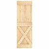 vidaXL Sliding Door with Hardware Set 27.6x82.7" Solid Wood Pine
