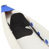 vidaXL Inflatable Kayak Blue 147.6x28.3x12.2" Polyester