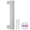 vidaXL Cabinet Handle Set of 20 Silver Stainless steel with brushed finish