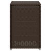 vidaXL Propane Tank Cover Table Brown PE Rattan, Powder-Coated Steel