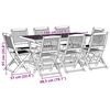 vidaXL Garden Dining Set Brown Solid Acacia wood Large Foldable