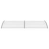vidaXL Door Canopy Grey brackets and transparent sheets