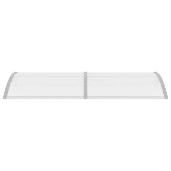 vidaXL Door Canopy Grey brackets and transparent sheets