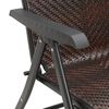 vidaXL Garden Chair Set of 2 Brown PE Rattan, Powder-Coated Steel Medium