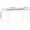 vidaXL Coffee Table Brown 27.56 x 15.75 x 14.17 in Solid Teak Wood