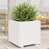 vidaXL Garden Planter White Solid pine wood 23.6x23.6 in Durable