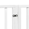 vidaXL Dog Gate Set of 6 White Poplar wood 118.1 in long Foldable