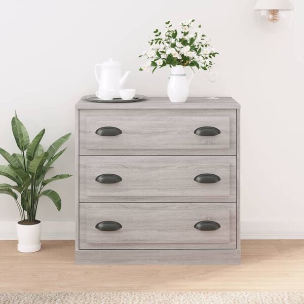 vidaXL Sideboard Grey Sonoma Engineered Wood Sideboard Rectangular