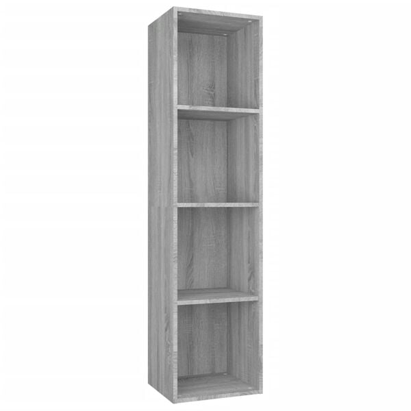 vidaXL Book Cabinet Grey Sonoma Engineered wood Medium Book Cabinet