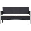 vidaXL Sofa Set Black and cream white (cushion)