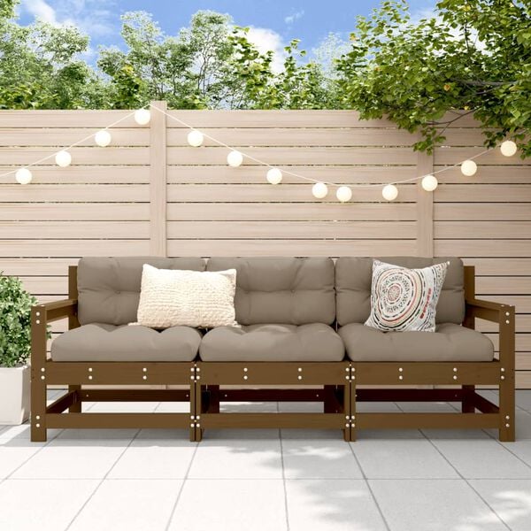 vidaXL Garden Lounge Set Honey brown Solid pine wood, Plywood Medium