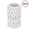 vidaXL Braided Boat Rope White 0.08 "x82.0 ' Polyester