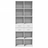 vidaXL Highboard White Engineered Wood Medium Highboard Rectangular