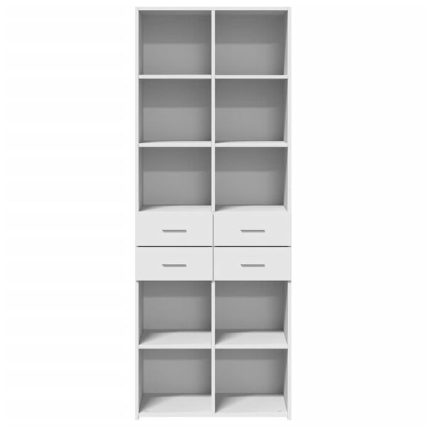 vidaXL Highboard White Engineered Wood Medium Highboard Rectangular