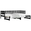 vidaXL Day Bed Black Solid Pine Wood 80.1 x 38.6 x 27.0 in