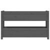 vidaXL Planter Grey Solid pine wood Medium Durable Planter