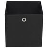 vidaXL Storage Box Set of 10 Black Non-woven fabric, Polypropylene