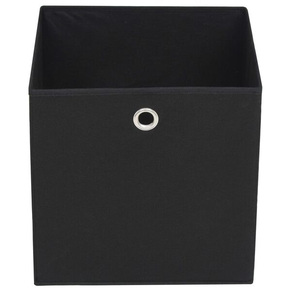 vidaXL Storage Box Set of 10 Black Non-woven fabric, Polypropylene