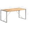 vidaXL Dining Table Brown Solid Mango Wood, Steel Large Durable