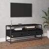 vidaXL TV Cabinet Black Engineered wood and steel Medium TV Cabinet