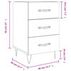 vidaXL Bedside Cabinet Black Engineered wood Medium Bedside Cabinet