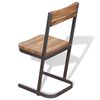 vidaXL Dining Chairs 2 pcs Solid Teak Wood