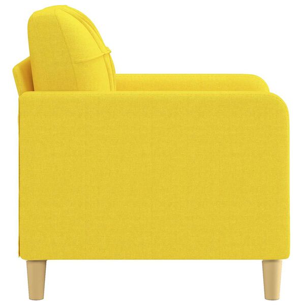 vidaXL Sofa Chair Light Yellow 23.6" Fabric