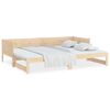 vidaXL Pull-out Day Bed Natural Pine Solid Pine Wood Standard