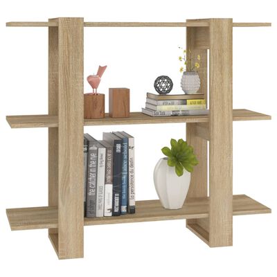 vidaXL Book Cabinet/Room Divider Sonoma Oak 39.4"x11.8"x34.3"