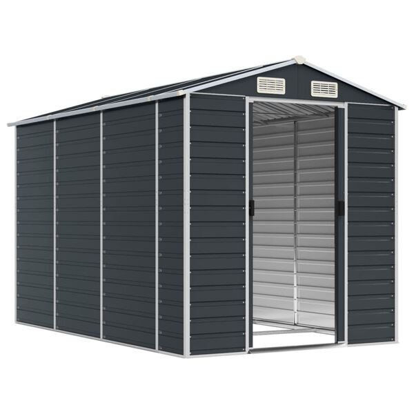 vidaXL Garden Shed Anthracite Galvanized Steel Large Garden Shed