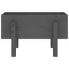 vidaXL Garden Planter Grey Solid Pine Wood Medium Decorative Inlays
