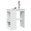 vidaXL Bar Table White Engineered wood Tall Bar Table Rectangular