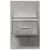 vidaXL Wall-mounted Bedside Cabinet Concrete grey Engineered wood Medium